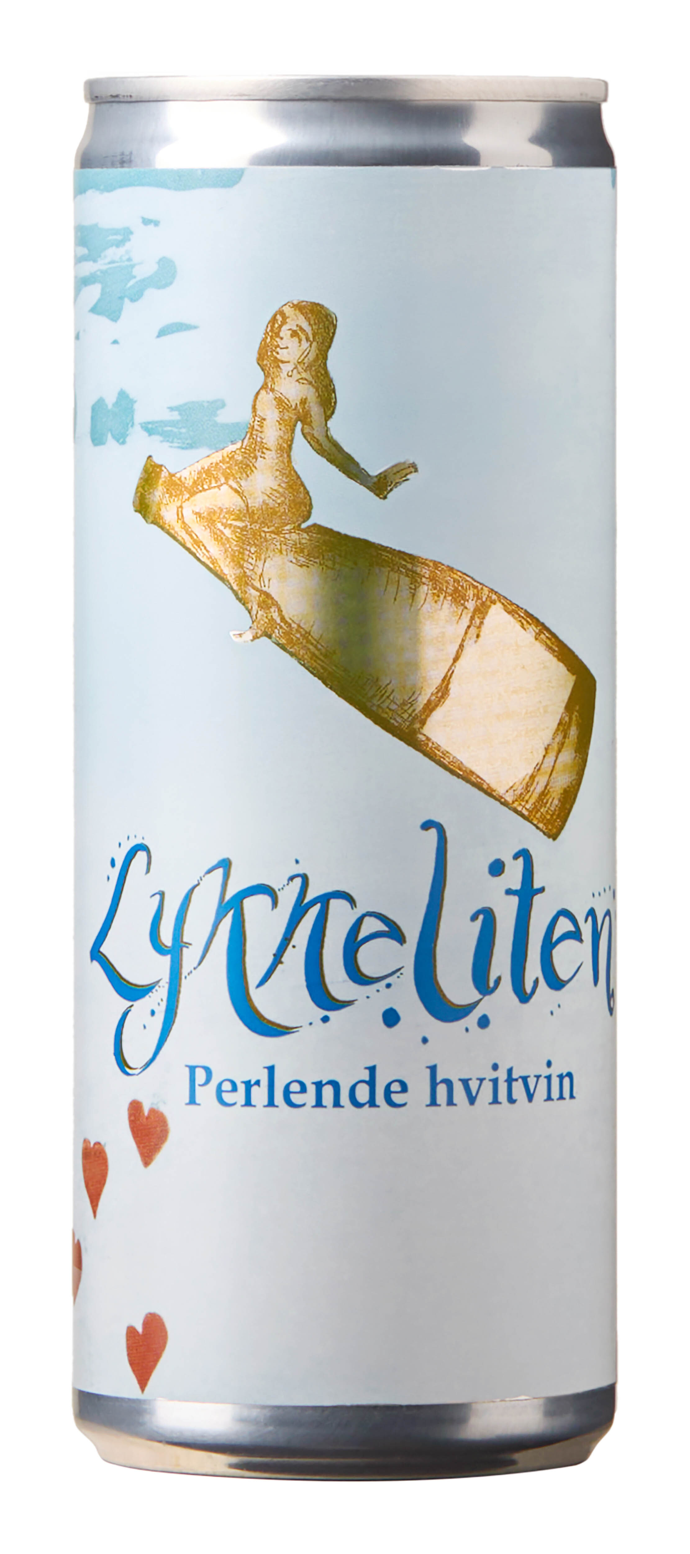 Lykkeliten perlende hvitvin